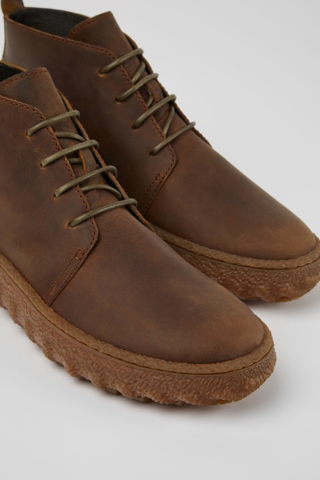 Exclusive Camper AU Ground Michelin Brown Lace Up Ankle Boot For Men