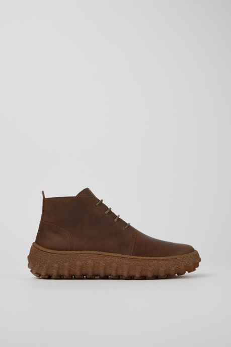 Exclusive Camper AU Ground Michelin Brown Lace Up Ankle Boot For Men