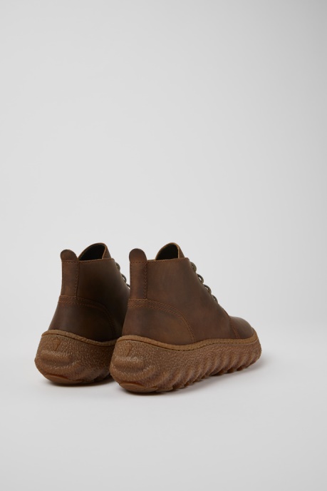 Exclusive Camper AU Ground Michelin Brown Lace Up Ankle Boot For Men