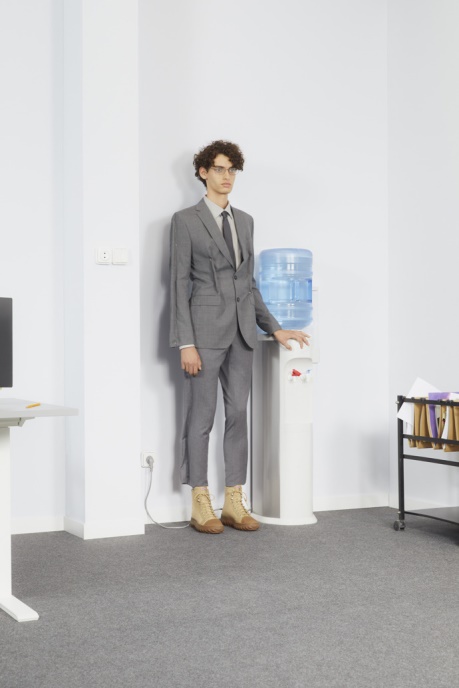 Ground Beige Textile And Leather Ankle Boots For Men Camper AU New Arrivals