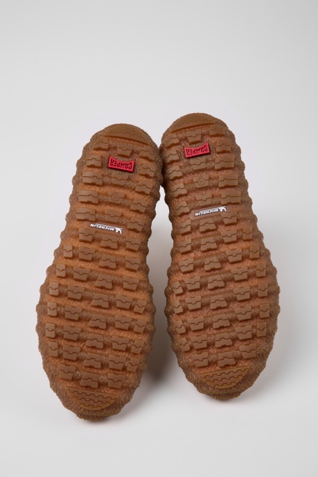 Ground Beige Textile And Leather Ankle Boots For Men Camper AU New Arrivals