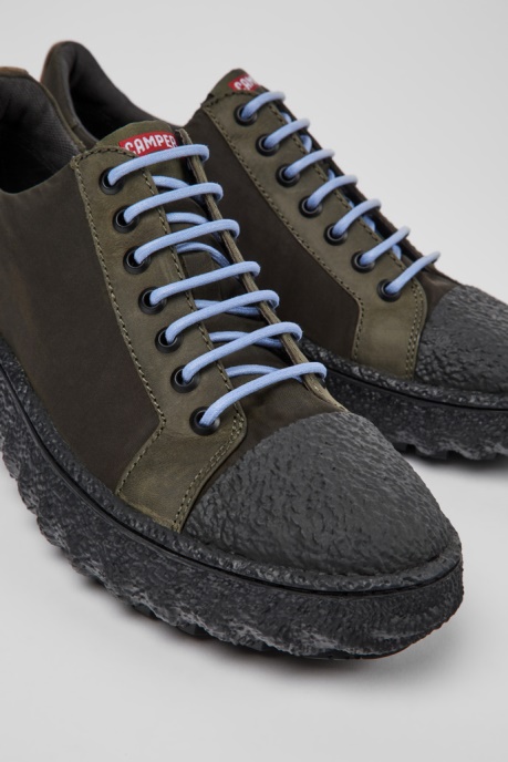 Ground Green Textile And Nubuck Shoes For Men Exclusive Camper AU