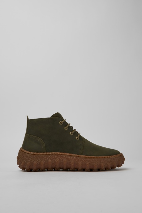 Ground Michelin Green Waxed Suede Ankle Boots Exclusive Camper AU