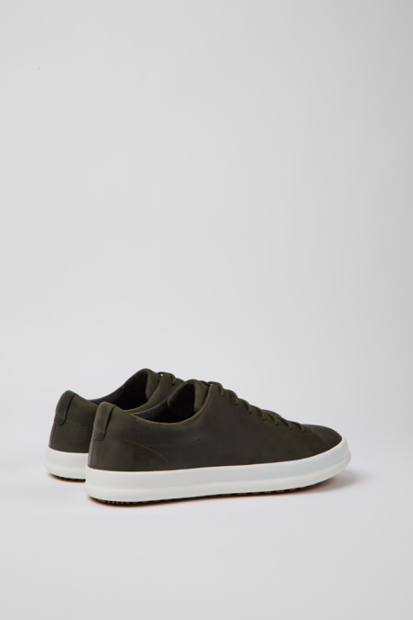 Design Chasis Dark Green Leather Shoes For Men Camper AU