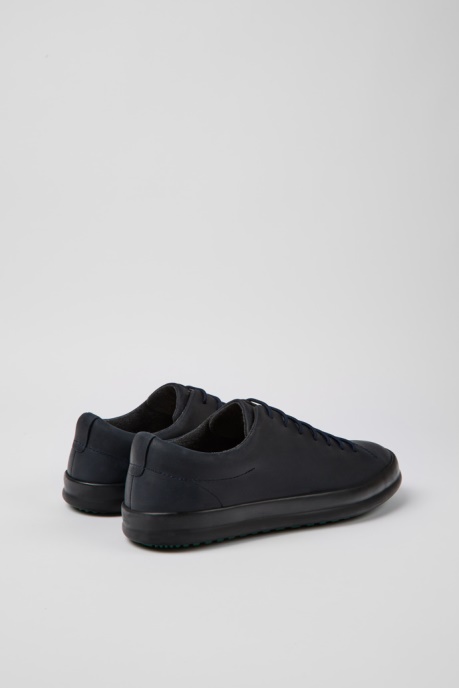 Camper AU Design Chasis Navy Blue Leather Shoes For Men