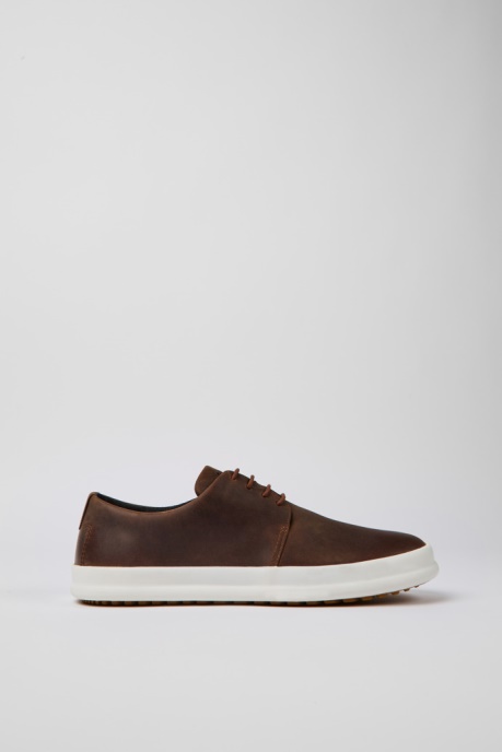 Camper AU Design Chasis Brown Leather Shoes For Men