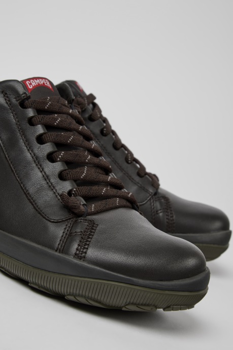 Design Peu Pista Gore-Tex Brown Leather Shoes For Men Camper AU