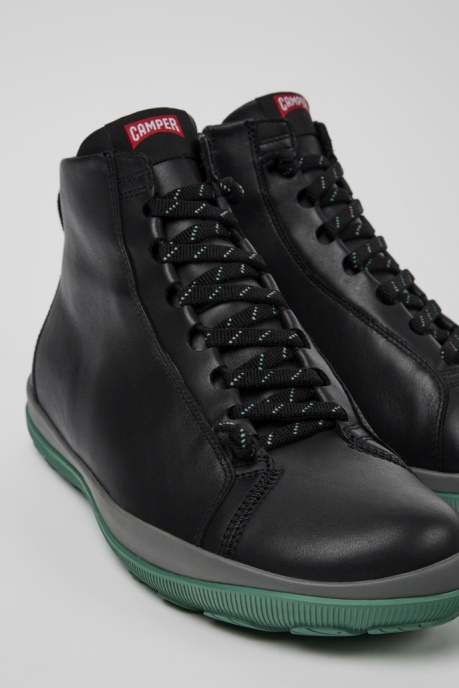 Peu Pista Gore-Tex Black Leather Ankle Boots For Men Camper AU New Arrivals