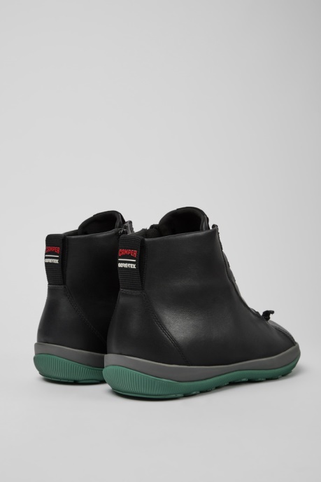 Peu Pista Gore-Tex Black Leather Ankle Boots For Men Camper AU New Arrivals