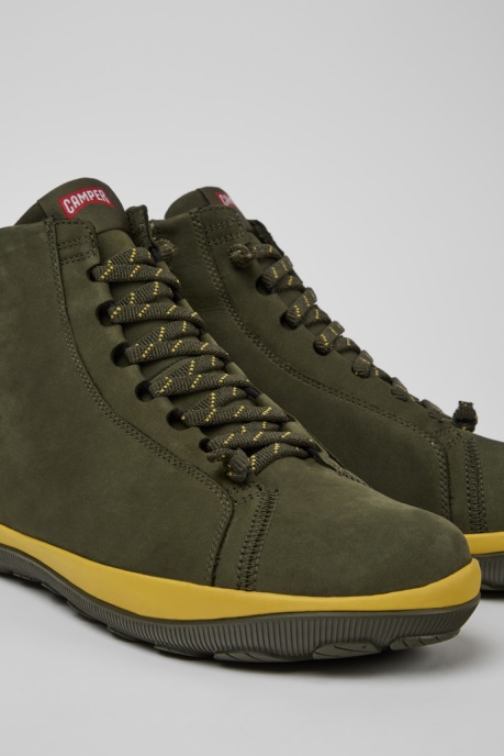 Camper AU Peu Pista Gore-Tex Green Nubuck Ankle Boots For Men New Arrivals