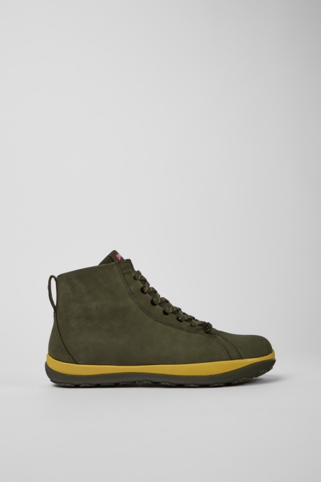 Camper AU Peu Pista Gore-Tex Green Nubuck Ankle Boots For Men New Arrivals
