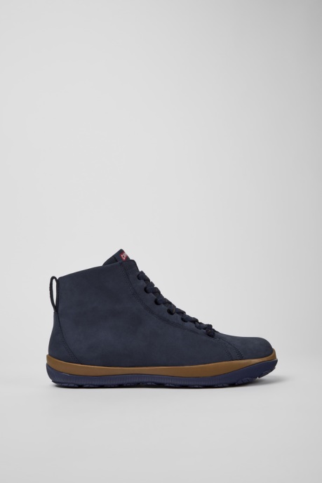 Exclusive Camper AU Peu Pista Gore-Tex Blue Nubuck Ankle Boots For Men