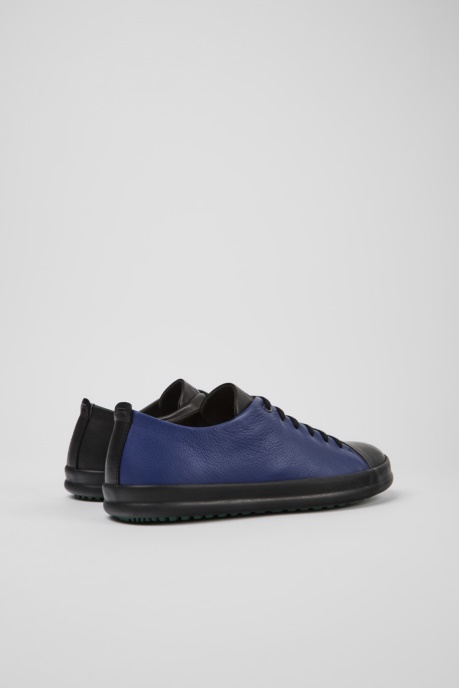 Camper AU Design Twins Black Blue And Gray Leather Shoes For Men