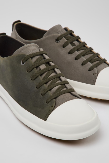 Twins Brown-Gray And Green Leather Shoes For Men Camper AU New Arrivals