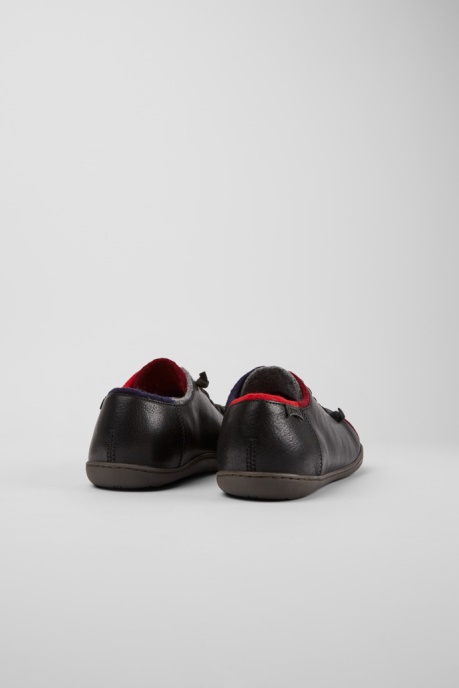 Design Twins Black Leather And Wool Shoes For Men Camper AU