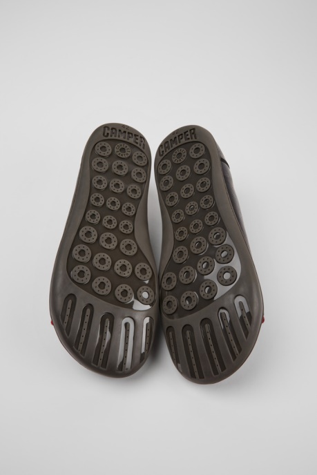 Design Twins Black Leather And Wool Shoes For Men Camper AU