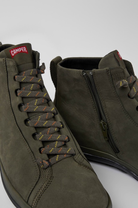 Peu Pista Gore-Tex Green Nubuck Ankle Boots For Men Exclusive Camper AU