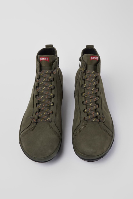 Peu Pista Gore-Tex Green Nubuck Ankle Boots For Men Exclusive Camper AU