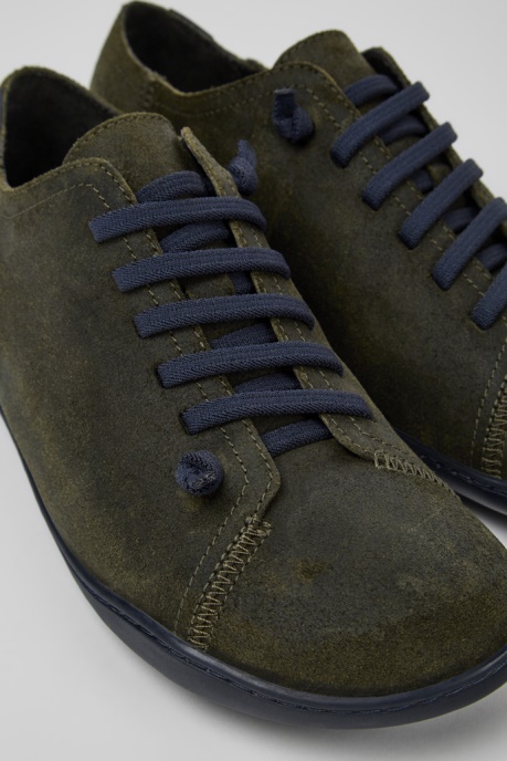 Peu Green Nubuck Shoes For Men Exclusive Camper AU