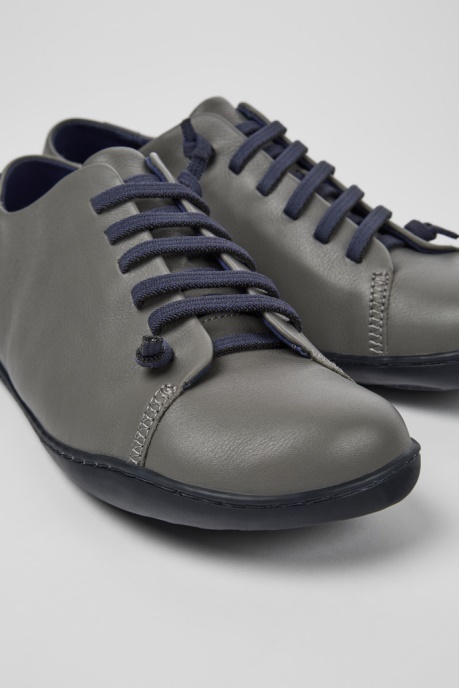 Peu Gray Leather Shoes For Men Camper AU New Arrivals
