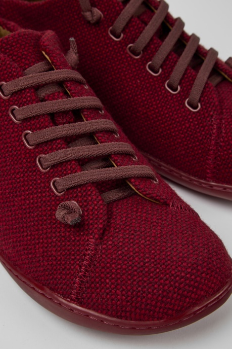 Peu Burgundy Wool And Viscose Shoes For Men Camper AU New Arrivals