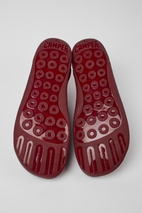 Peu Burgundy Wool And Viscose Shoes For Men Camper AU New Arrivals