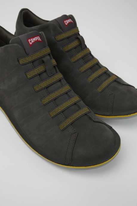 Camper AU Beetle Dark Gray Nubuck Ankle Boots For Men New Arrivals