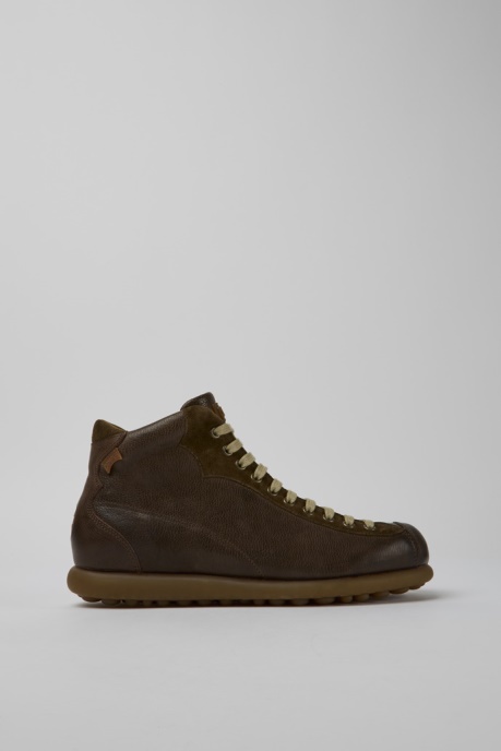 Camper AU Pelotas Dark Brown Leather Ankle Boots For Men New Arrivals