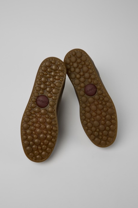 Camper AU Pelotas Dark Brown Leather Ankle Boots For Men New Arrivals