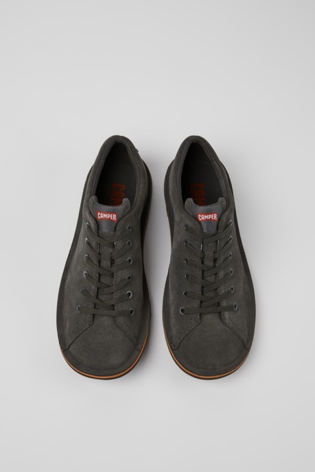 Beetle Dark Gray Nubuck Shoes For Men Exclusive Camper AU
