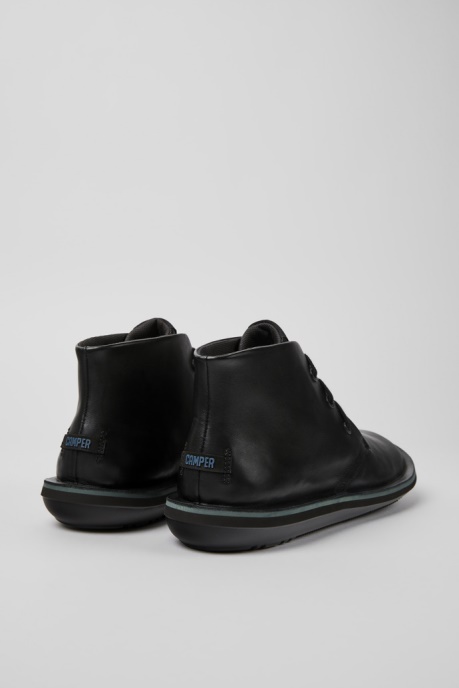 Beetle Black Leather Ankle Boots For Men Exclusive Camper AU