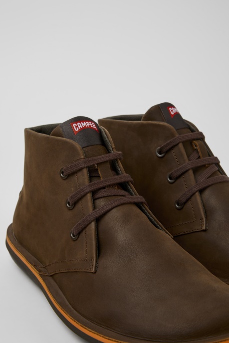 Beetle Brown Nubuck Ankle Boots For Men Exclusive Camper AU