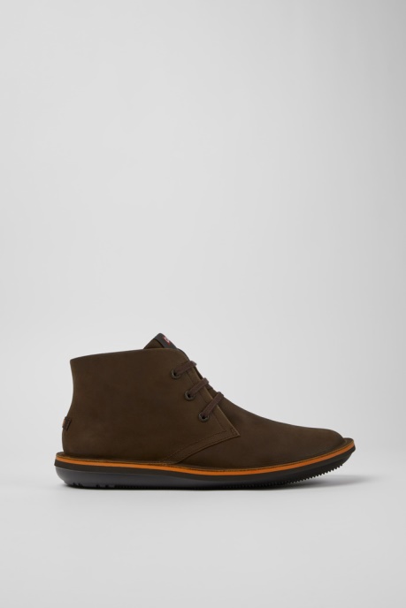 Beetle Brown Nubuck Ankle Boots For Men Exclusive Camper AU