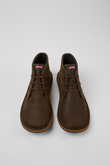 Beetle Brown Nubuck Ankle Boots For Men Exclusive Camper AU