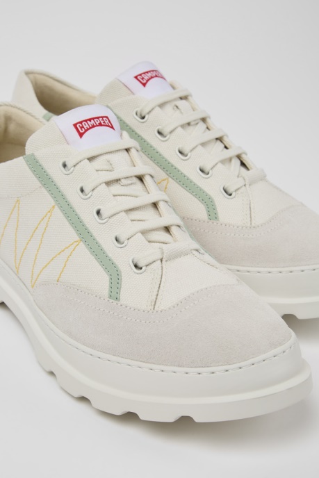 Camper AU Brutus Sneaker For Men In White Grey And Green New Arrivals
