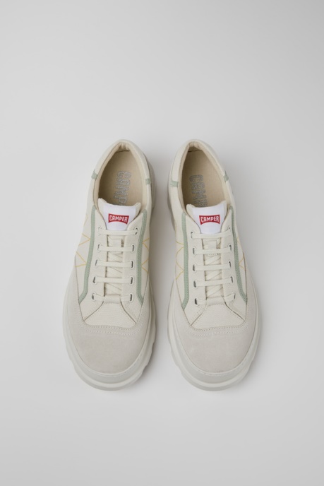 Camper AU Brutus Sneaker For Men In White Grey And Green New Arrivals