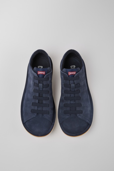 Design Beetle Blue Nubuck Sneakers For Men Camper AU