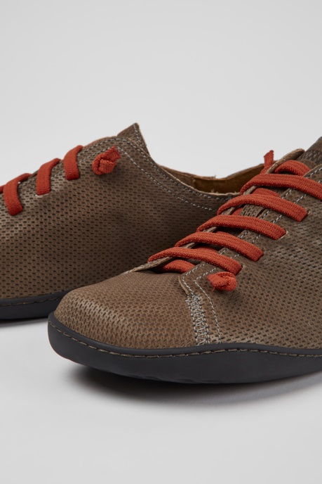 Design Peu Brown Leather Shoes For Men Camper AU