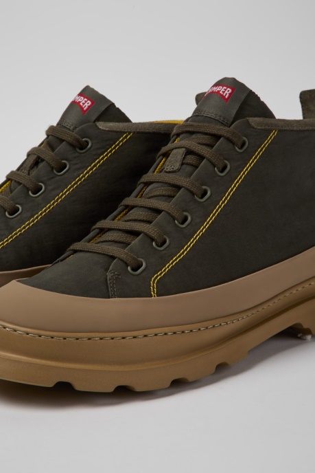 Camper AU Brutus Brown And Green Ankle Boots For Men New Arrivals