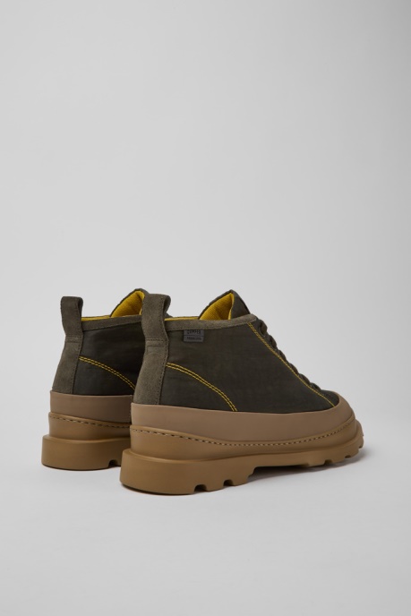 Camper AU Brutus Brown And Green Ankle Boots For Men New Arrivals
