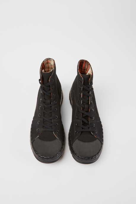 Design Teix Black Rubber And Bci Cotton Boots Camper AU