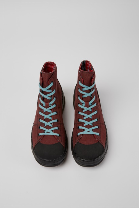 Camper AU Teix Burgundy Rubber And Bci Cotton Boots New Arrivals