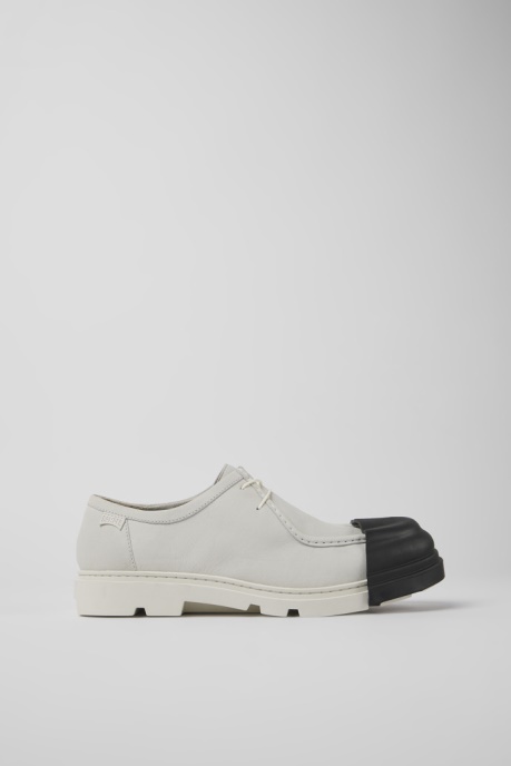 Camper AU Design Junction White Non-Dyed Leather Shoes For Men