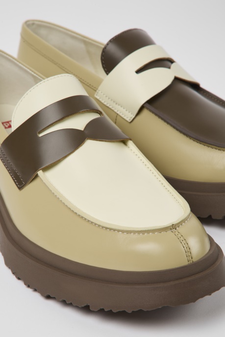 Camper AU Twins Multicolored Leather Loafers For Men New Arrivals