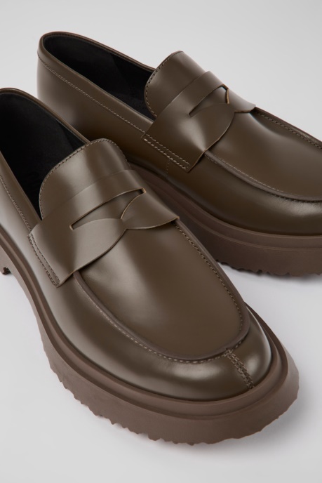 Walden Brown Leather Loafers For Men Camper AU New Arrivals