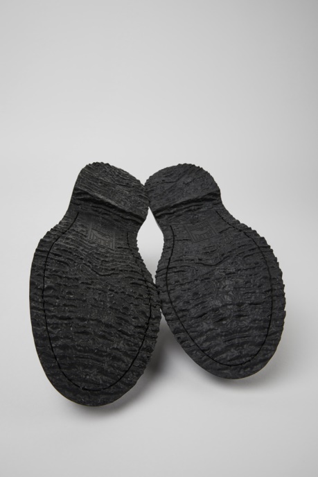 Camper AU Design Walden Black Leather Lace-Up Shoes For Men