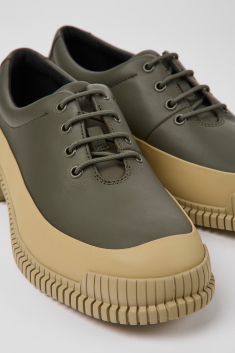 Camper AU Design Pix Green And Beige Shoes For Men