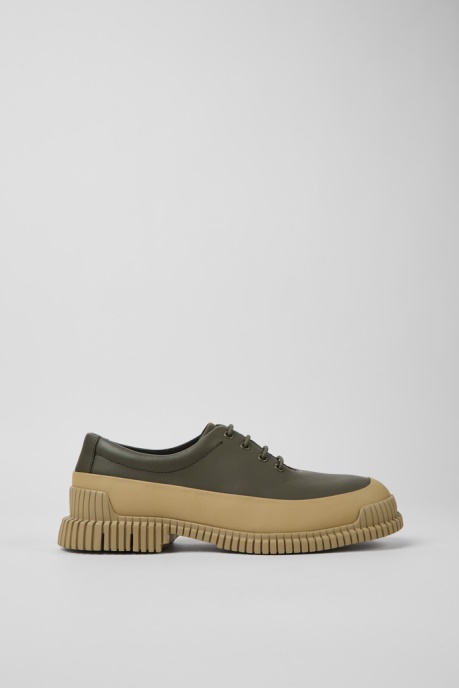 Camper AU Design Pix Green And Beige Shoes For Men