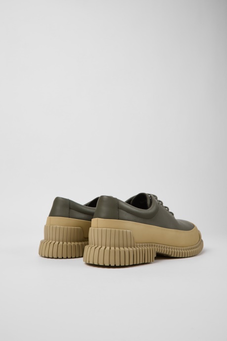 Camper AU Design Pix Green And Beige Shoes For Men