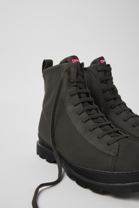 Brutus Gray Textile And Nubuck Ankle Boots For Men Camper AU New Arrivals